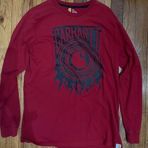 Carhartt red shirt with design